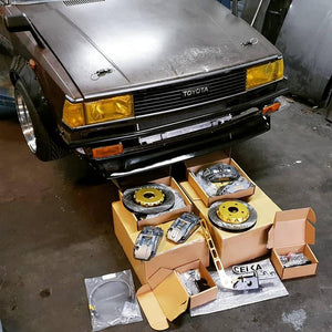 CEIKA Custom Big Brake Kit for Toyota Corolla KE70 TE70 TE72 (79~84) with rear drum to disc conversion